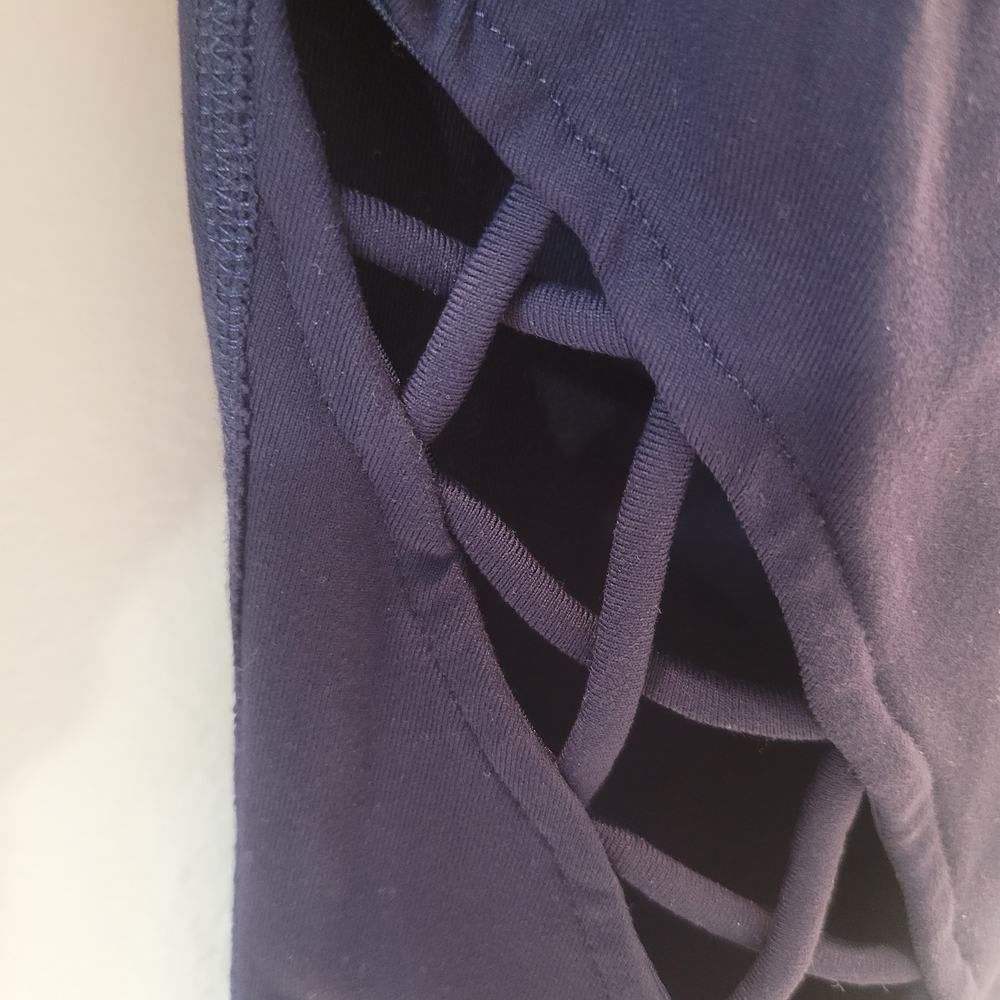 Alo Pants Womens S Blue Navy Legging Athletic Training Gym Yoga Stretch Entwine - Picture 5 of 11